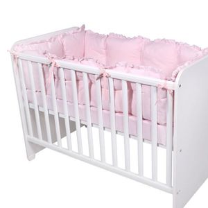 Set protectii laterale pentru pat, Lorelli, 4 piese, 60 X 120 cm, Pink imagine