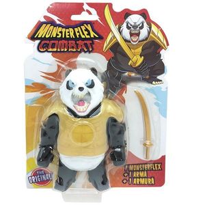 Figurina Monster Flex Combat, Monstrulet care se intinde, Samurai Panda imagine