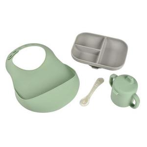 Set de masa silicon Beaba Essentials Grey/Sage Green imagine