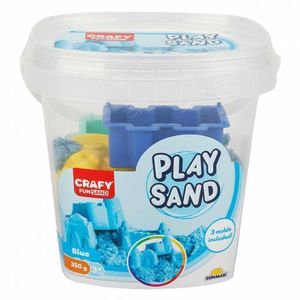 Nisip kinetic Fun Sand 350 gr Albastru si 3 unelte de modelat imagine