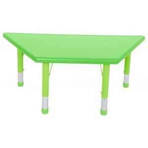 Masa trapezoidala reglabila din plastic pentru gradinita, 40-60 cm, verde imagine