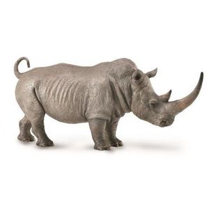 Figurina pictata manual Rinocer Alb imagine