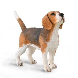 Figurina pictata manual caine Beagle imagine