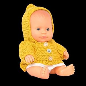 Papusa bebelus educativa 21 cm - Fetita caucaziana imagine