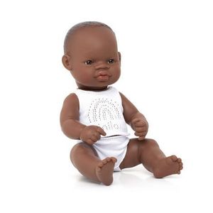 Papusa bebelus educativa 32 cm - Baiat african imagine