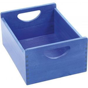 Cutie depozitare inalta din lemn de fag – albastra - Flexi imagine