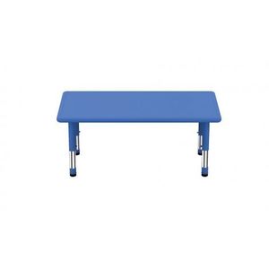 Masa dreptunghiulara reglabila din plastic pentru gradinita, 40-60 cm, albastru imagine
