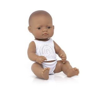 Papusa bebelus educativa 32 cm Fetita sudamericana imagine