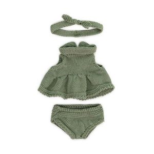 Set imbracaminte cu rochita pentru papusa fetita 21 cm imagine