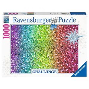 Puzzle provocare curcubeu cu sclipici, 1000 piese 16745 Ravensburger imagine