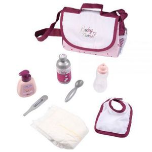 Gentuta de infasat pentru papusa Smoby Baby Nurse Changing Bag cu accesorii imagine