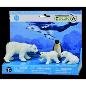Set 4 figurine pictate manual Ursi polari si pinguin imagine