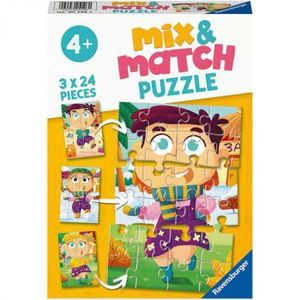 PUZZLE MIX&MATCH HAINE COLORATE, 3x24 PIESE imagine