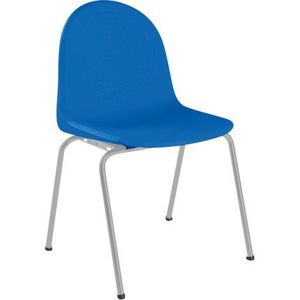 Scaun din plastic cu picioare din aluminiu Amigo alu, albastru imagine