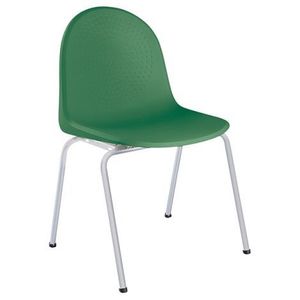 Scaun din plastic cu picioare din aluminiu Amigo alu, verde imagine