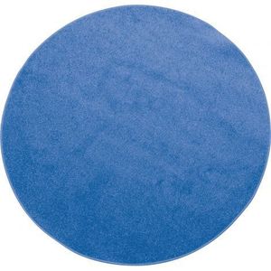 Covor monocrom rotund diametru 60 cm albastru imagine