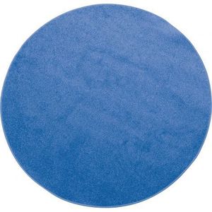 Covor monocrom rotund diametru 40 cm albastru imagine