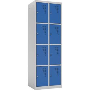 Vestiar scolar metalic cu 8 compartimente - Albastru imagine