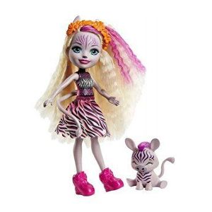Papusa Zadie Zebra si figurina Ref EnchanTimals imagine