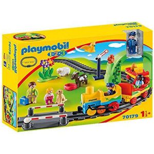 Playmobil 1.2.3 - Tren Cu Statie imagine