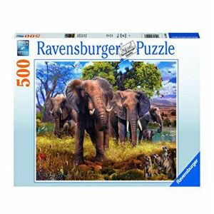 Puzzle Familie elefanti, 500 piese imagine