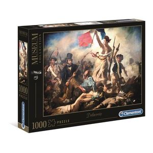 Puzzle Clementoni, Delacroix, Libertatea conducand poporul, 1000 piese imagine