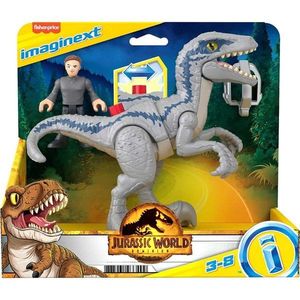 Set dinozaur cu figurina, Imaginext Jurassic World, Blue, HKG15 imagine