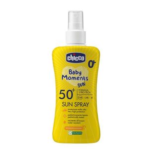 Spray protectie solara Chicco Baby Moments SPF 50+, 150 ml, 0 luni+ imagine