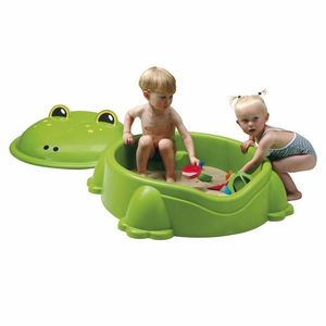 Cutie de nisip Paradiso Toys cu capac Frog 84x92x38 cm verde imagine
