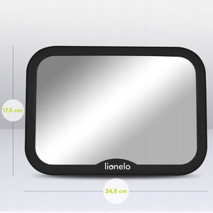 Oglinda auto retrovizoare Lionelo Sett 25x18 cm rotire 360 grade Black Carbon imagine
