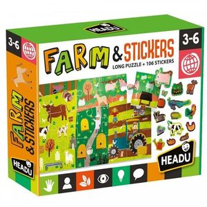 Puzzle educativ - Farm Stickers | Headu imagine