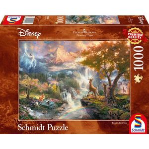 Puzzle 1000 piese - Thomas Kinkade - Disney - Bambi | Schmidt imagine