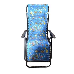 Sezlong-scaun camping cu tetiera din panza cu model pestisori albastru imagine