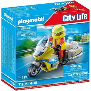 Set de joaca - City Life - Motocicleta de interventii cu lumini | Playmobil imagine
