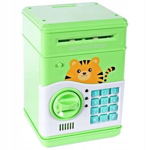 Jucarie interactiva Malplay, Seif pentru economii verde cu pisicuta imagine