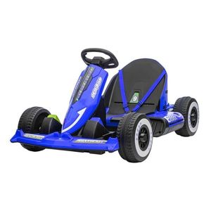 Kart electric 12V cu telecomanda si scaun din piele Nichiduta Speed Royal Blue imagine