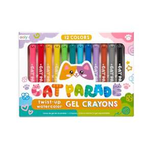 Creioane acuarele cu gel Ooly, Cat parade, 12 culori imagine