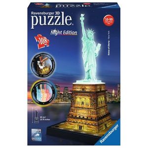 Puzzle 3D - Statuia Libertatii - Night Edition | Ravensburger imagine