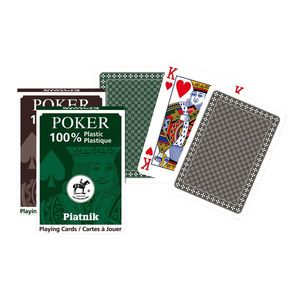 Pachet carti de joc - Poker 100% Plastic, doua culori | Piatnik imagine