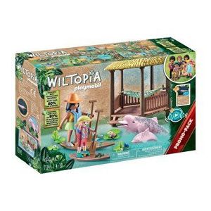 Set figurine Playmobil Wiltopia - Tur de vaslit cu delfini imagine