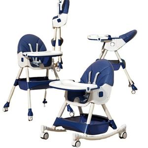 Scaun de masa multifunctional 3 in 1 Little Mom Rocking Chair Blue imagine