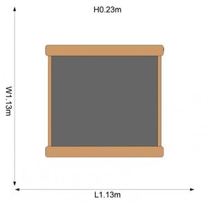 Cutie de nisip Plum patrata din lemn tratat 113x113 cm 25055 imagine