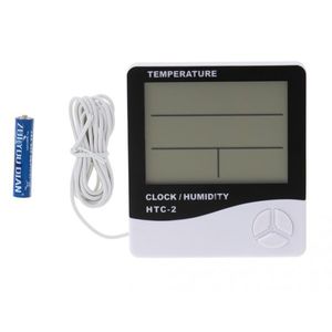 Termometru si higrometru digital cu ceas si alarma HTC-2 imagine