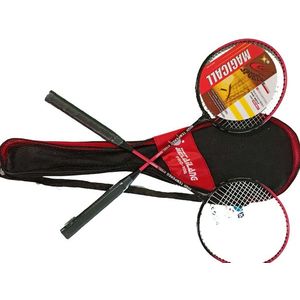 Set Rachete de badminton cu husa Red imagine