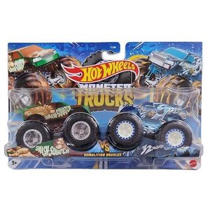 Set 2 masini Monster Truck, Hot Wheels, Smash-squatch si 32 Degrees, 1: 64, HLT65 imagine
