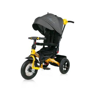 Tricicleta multifunctionala, 4 in 1, roti gonflabile, Lorelli Jaguar Air, Black Yellow imagine