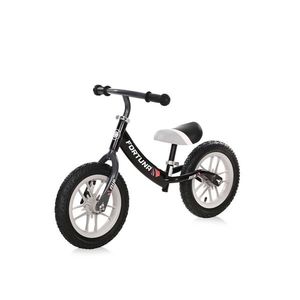 Bicicleta de echilibru, 2-5 ani, 12 inch, anvelope gonflabile, leduri, Lorelli Fortuna Air, Grey Black imagine