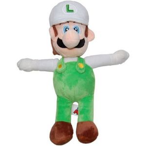 Jucarie din plus Luigi cu sapca alba, Super Mario, 31 cm imagine