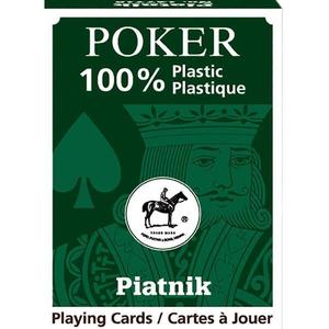 Carti de joc piatnik - Poker 100% plastic green imagine