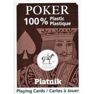 Carti de joc piatnik - Poker 100% plastic black imagine